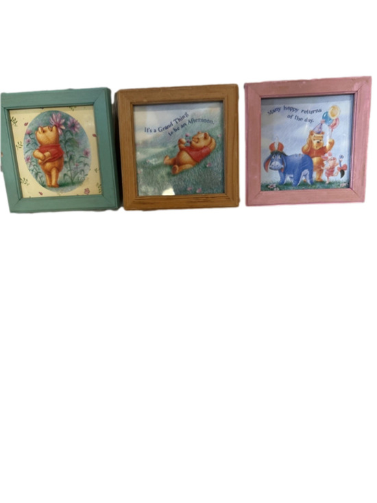 Simply Pooh Other - Winnie The Poop (3) Framed 4.5”x4.5” Art 1058